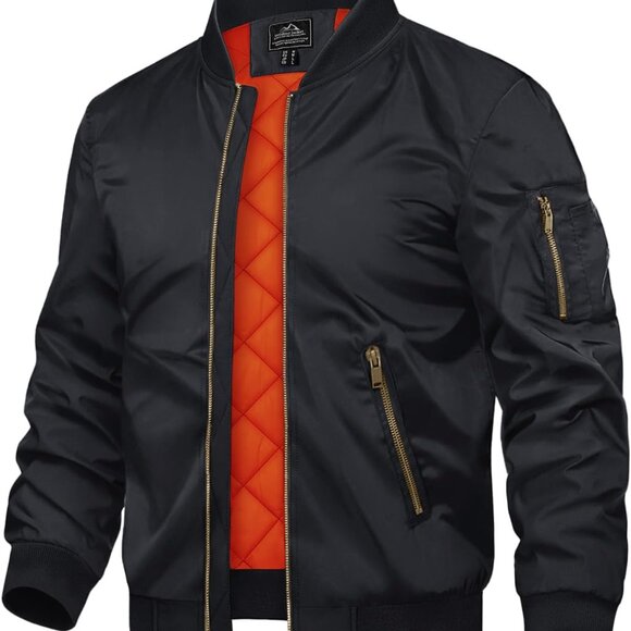 Comfort Fit Men's Bomber Jacket with Multiple Pockets - Fashion Meets Function